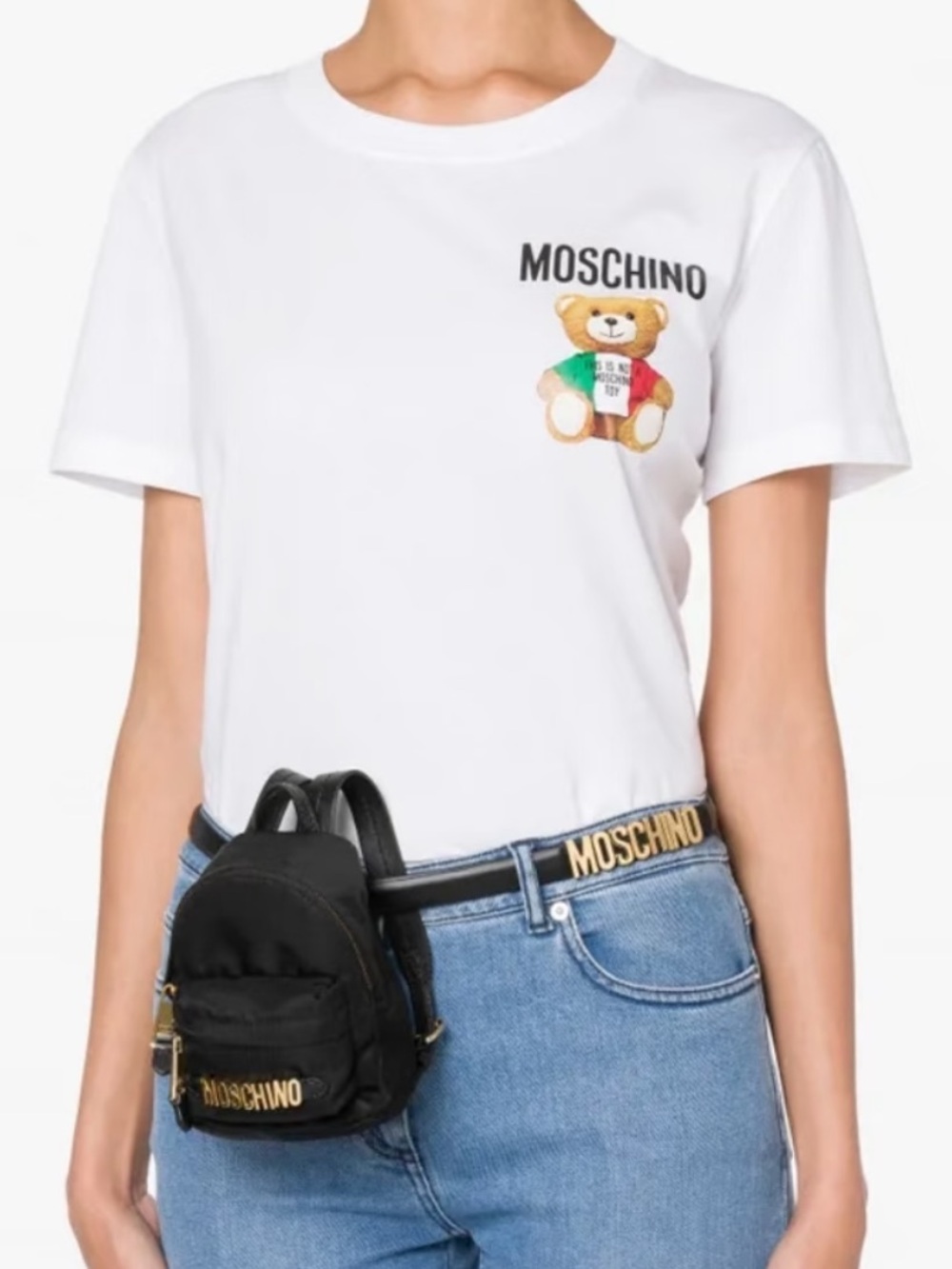 Moschino Kids White Teddy T-Shirt